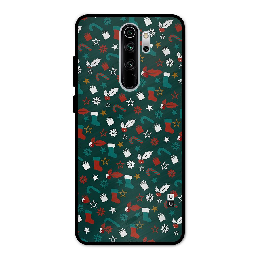 Christmas Pattern Design Metal Back Case for Redmi Note 8 Pro