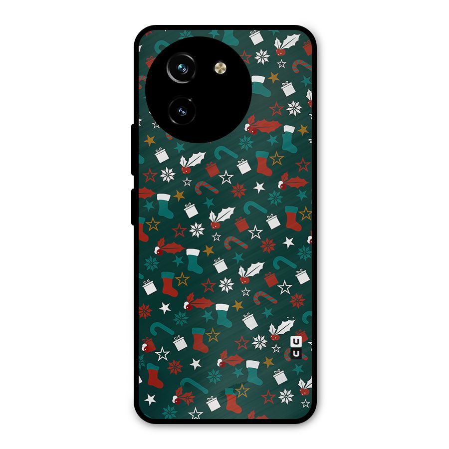 Christmas Pattern Design Metal Back Case for Vivo T3x