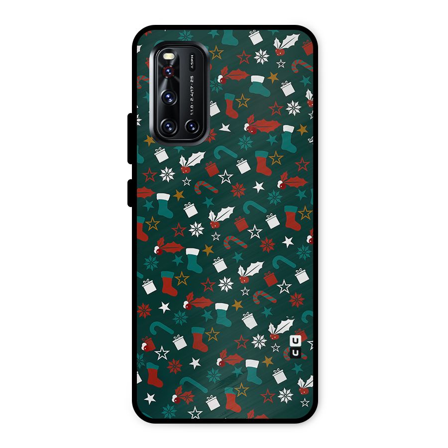 Christmas Pattern Design Metal Back Case for Vivo V19