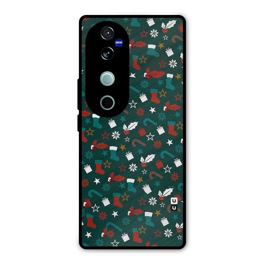 Christmas Pattern Design Metal Back Case for Vivo V40