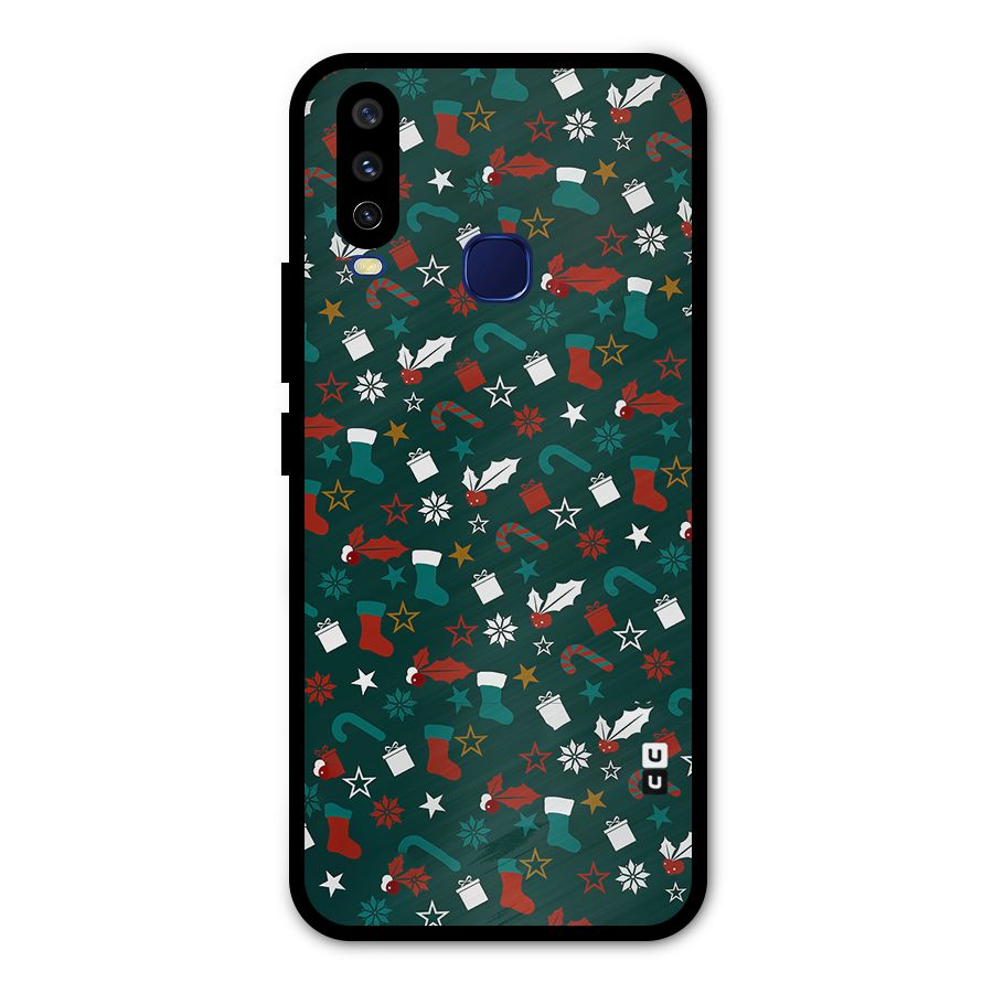 Christmas Pattern Design Metal Back Case for Vivo Y15