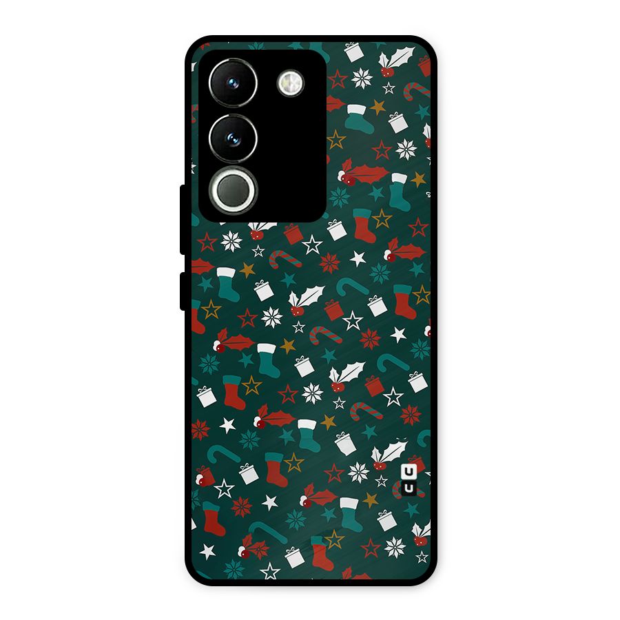 Christmas Pattern Design Metal Back Case for Vivo Y200
