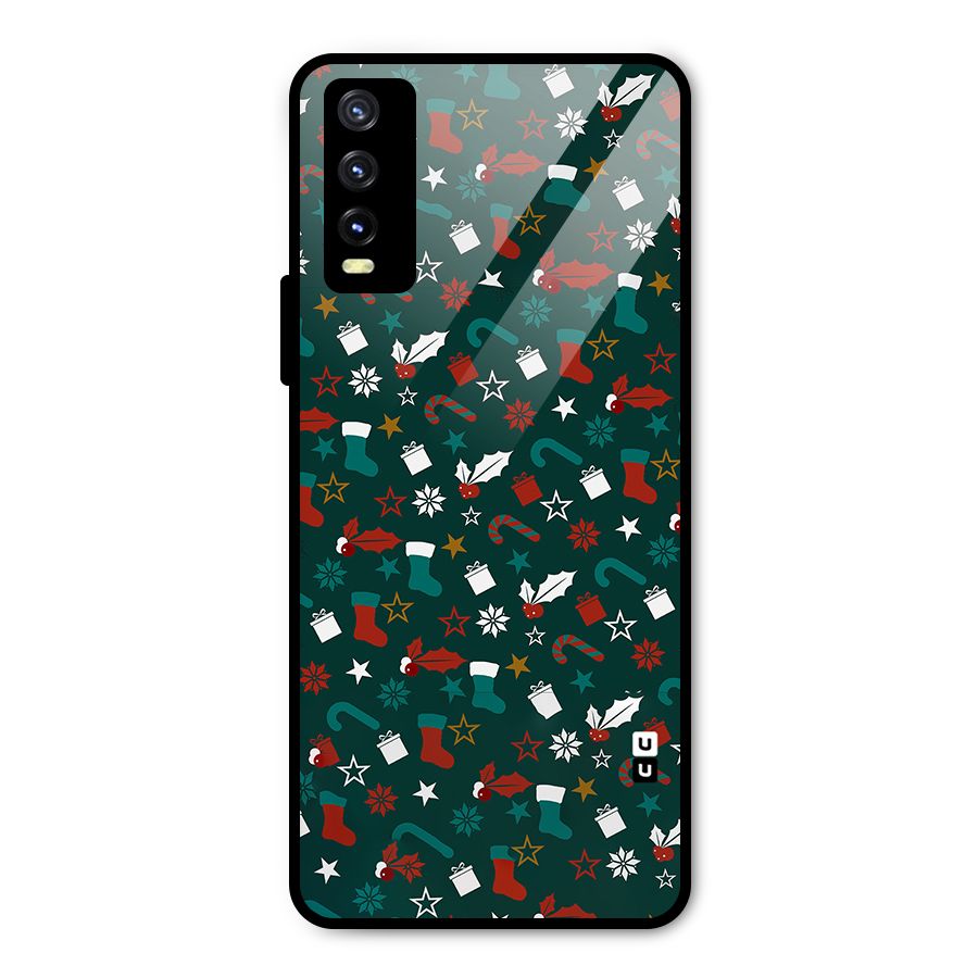 Christmas Pattern Design Metal Back Case for Vivo Y20 2021