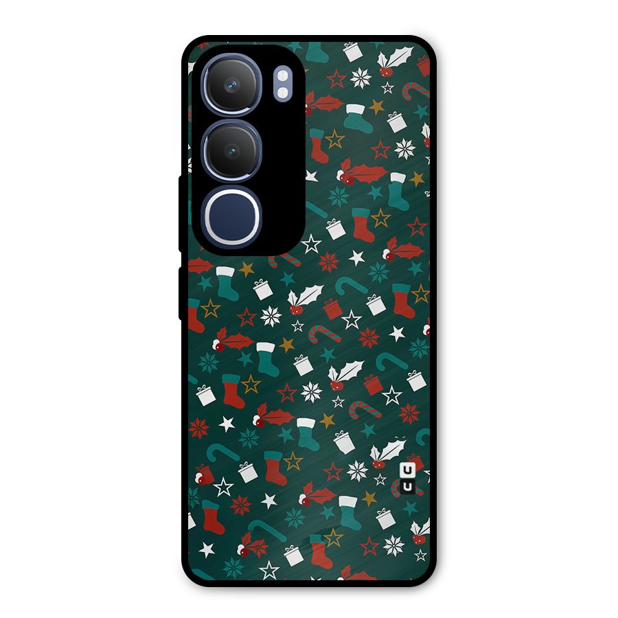 Christmas Pattern Design Metal Back Case for Vivo Y29