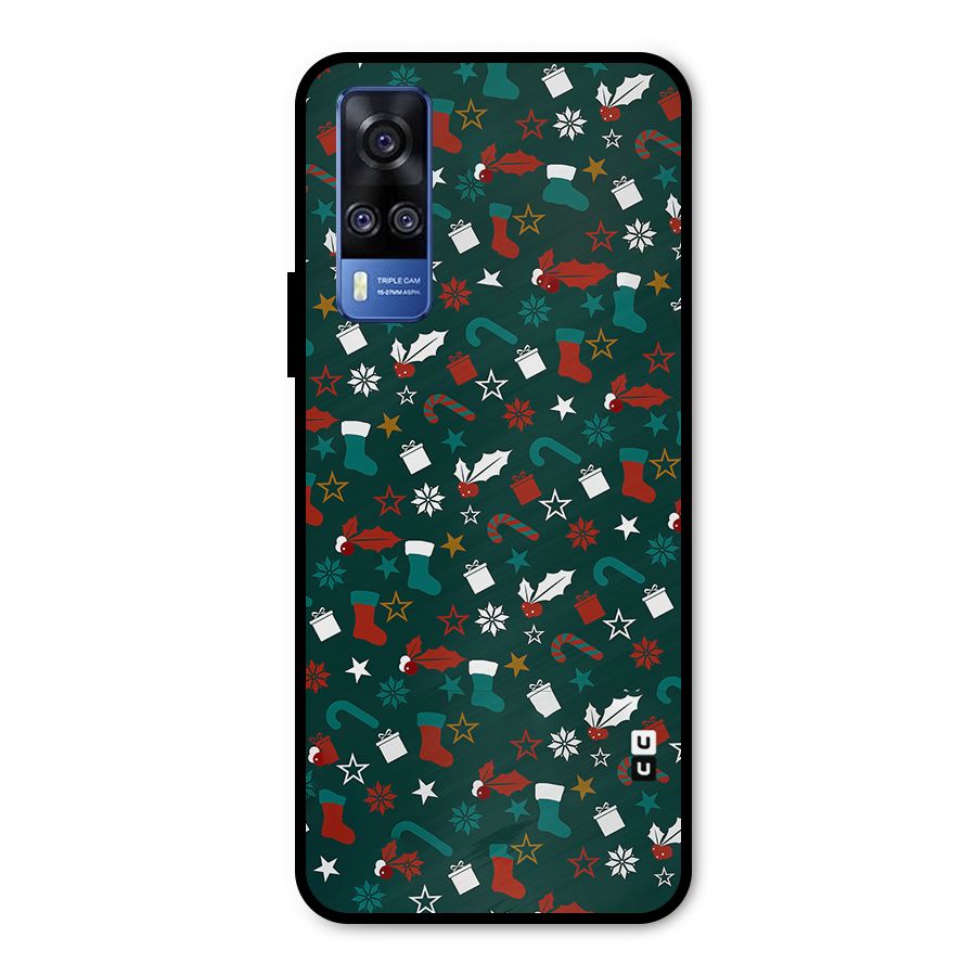 Christmas Pattern Design Metal Back Case for Vivo Y31