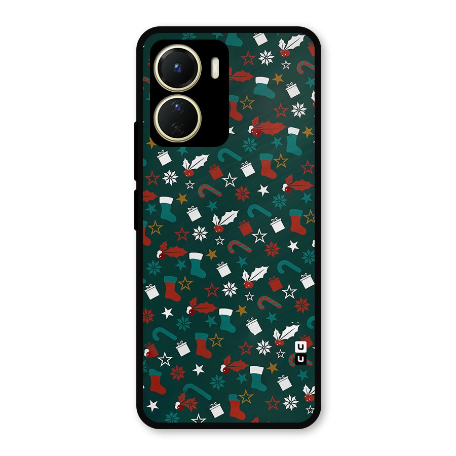 Christmas Pattern Design Metal Back Case for Vivo Y56