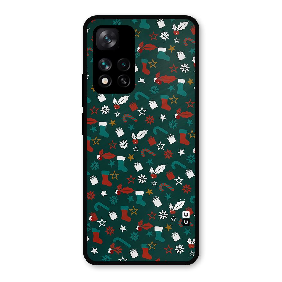 Christmas Pattern Design Metal Back Case for Xiaomi 11i Hypercharge 5G