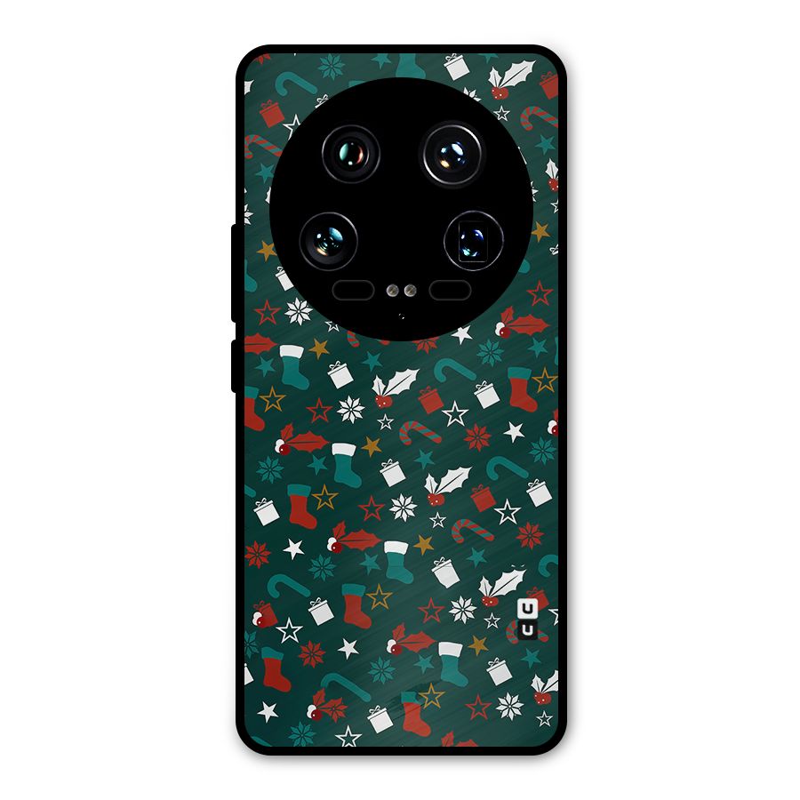 Christmas Pattern Design Metal Back Case for Xiaomi 14 Ultra