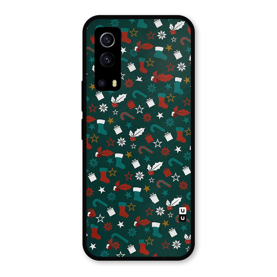 Christmas Pattern Design Metal Back Case for iQOO Z3