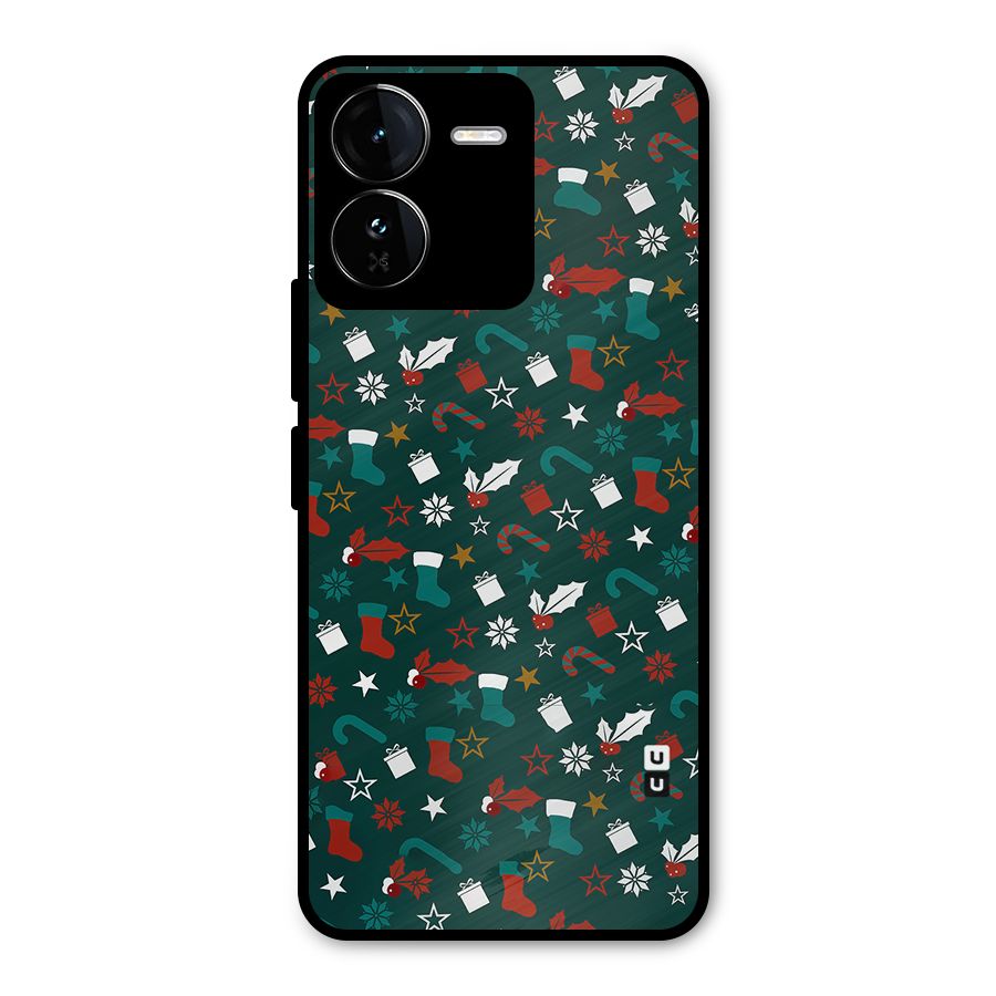 Christmas Pattern Design Metal Back Case for iQOO Z9