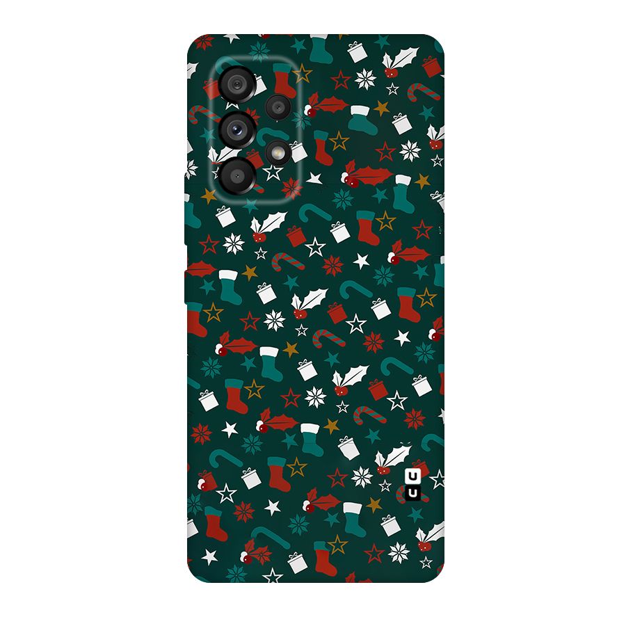 Christmas Pattern Design Original Polycarbonate Back Case for Galaxy A53 5G