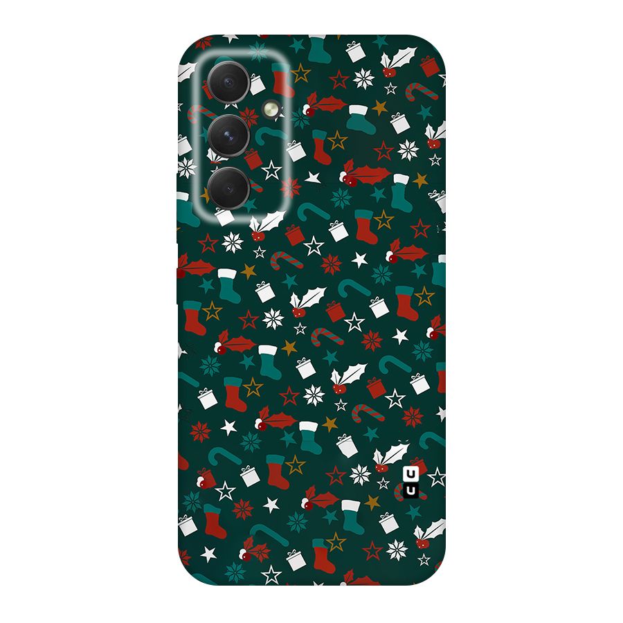 Christmas Pattern Design Original Polycarbonate Back Case for Galaxy A54