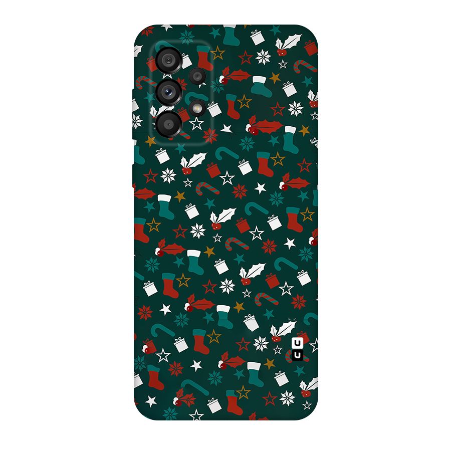 Christmas Pattern Design Original Polycarbonate Back Case for Galaxy A73 5G