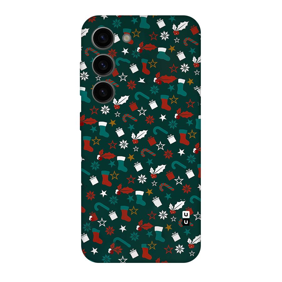 Christmas Pattern Design Original Polycarbonate Back Case for Galaxy S23