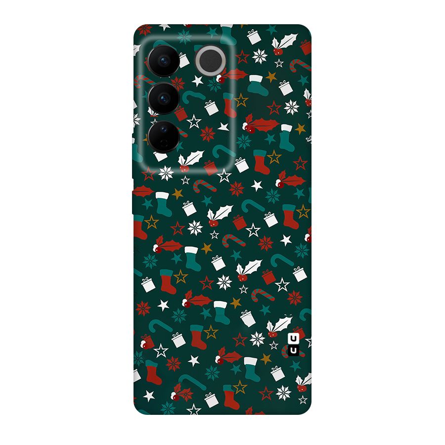 Christmas Pattern Design Original Polycarbonate Back Case for Vivo V27