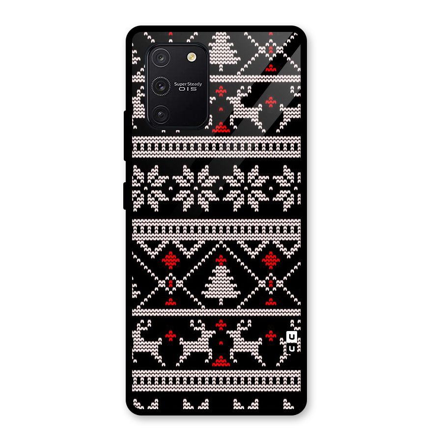 Christmas Seamless Aztec Glass Back Case for Galaxy S10 Lite