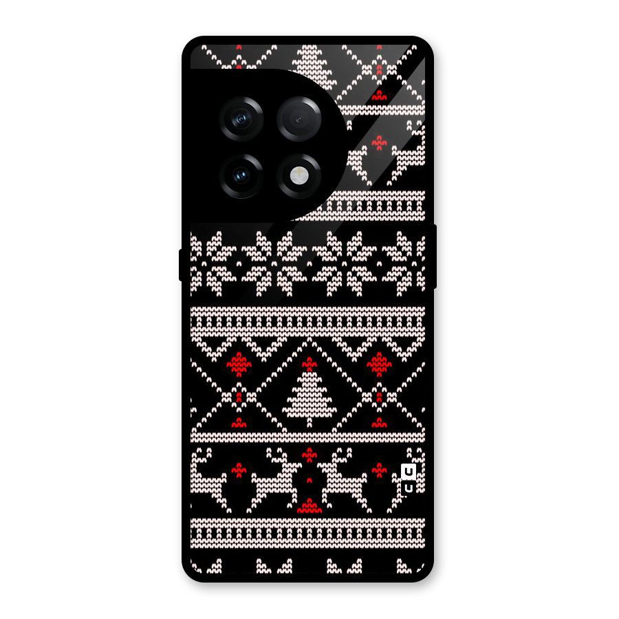 Christmas Seamless Aztec Glass Back Case for OnePlus 11R