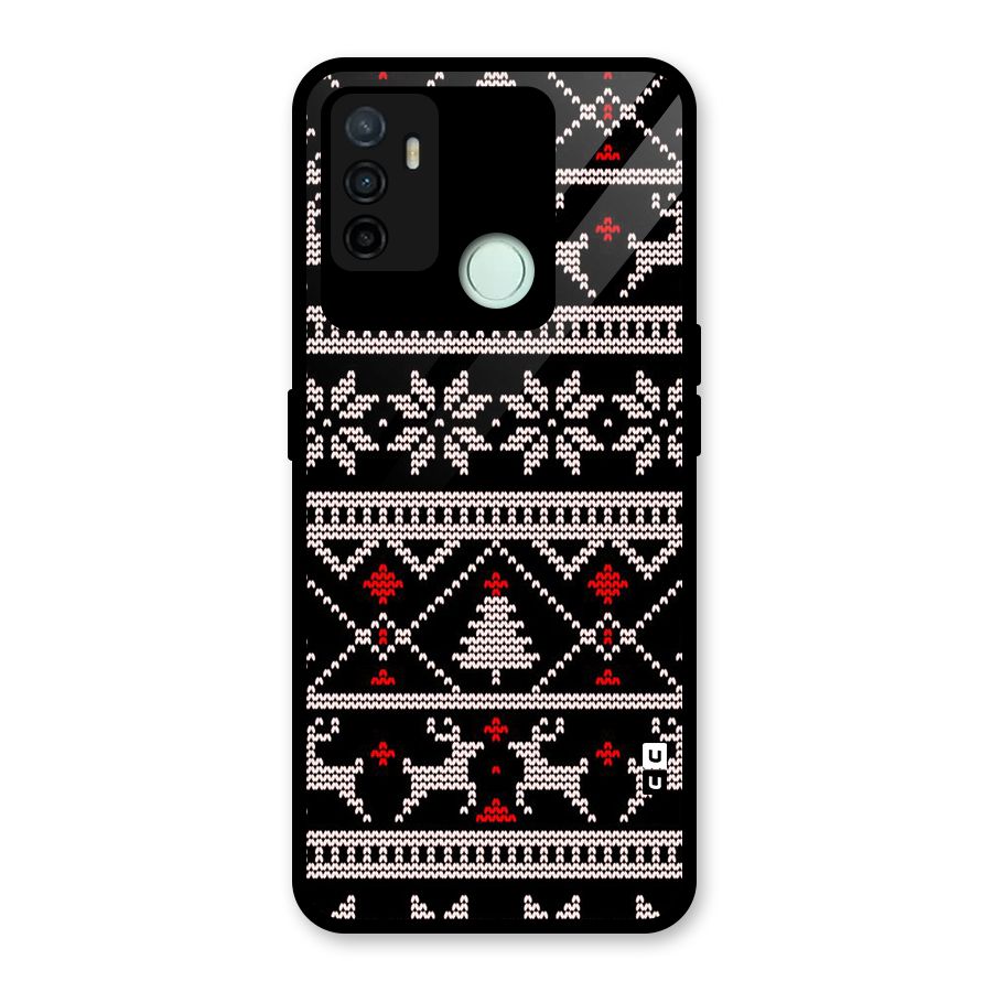 Christmas Seamless Aztec Glass Back Case for Oppo A53