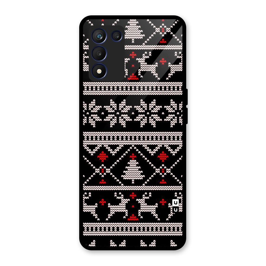 Christmas Seamless Aztec Glass Back Case for Realme 9 5G Speed