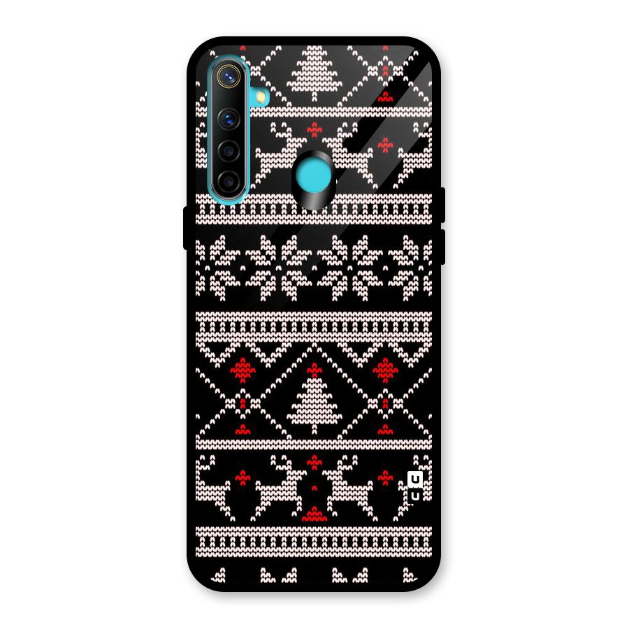 Christmas Seamless Aztec Glass Back Case for Realme Narzo 10