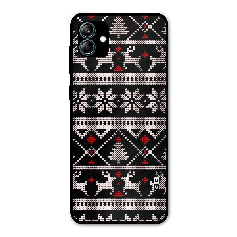 Christmas Seamless Aztec Metal Back Case for Galaxy A04