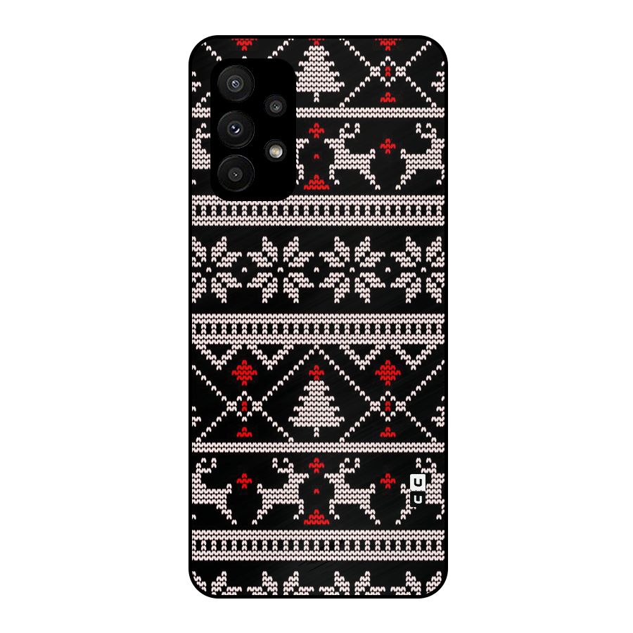 Christmas Seamless Aztec Metal Back Case for Galaxy A23