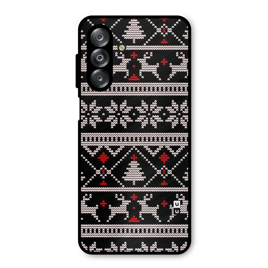 Christmas Seamless Aztec Metal Back Case for Galaxy A26