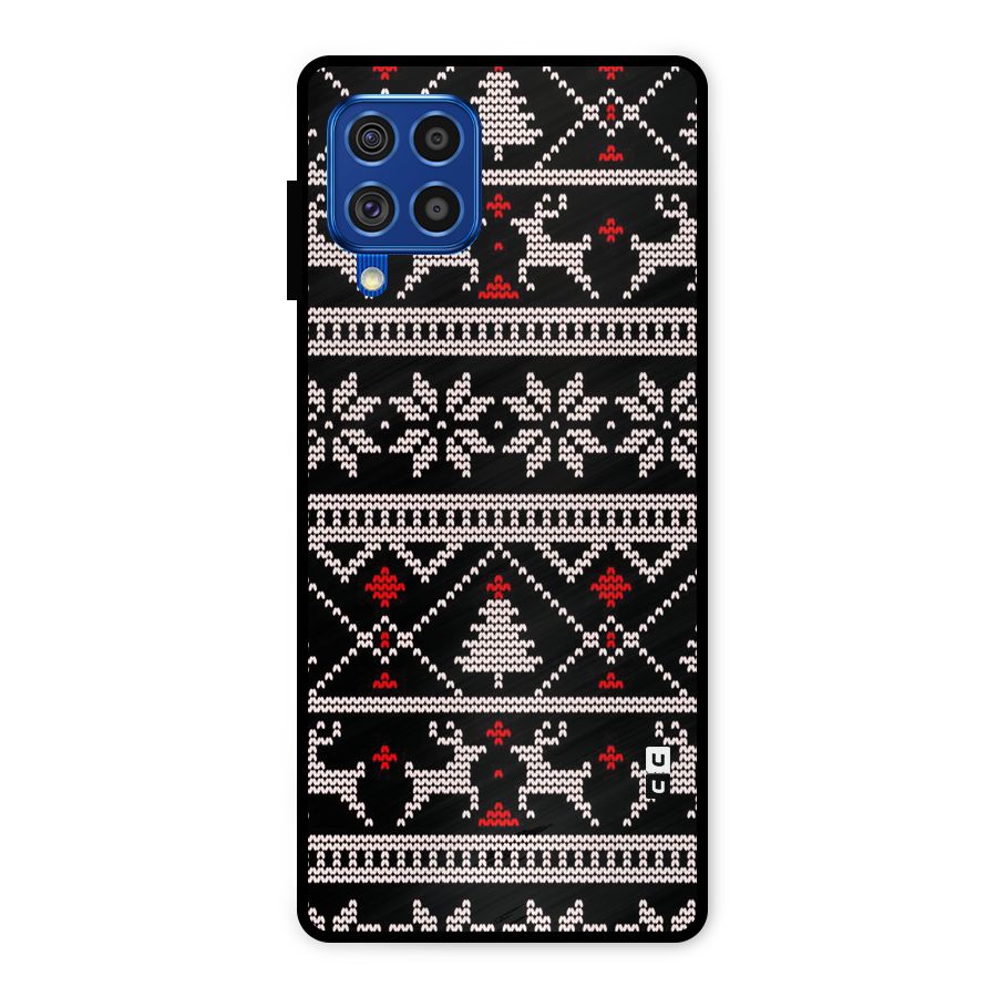Christmas Seamless Aztec Metal Back Case for Galaxy F62