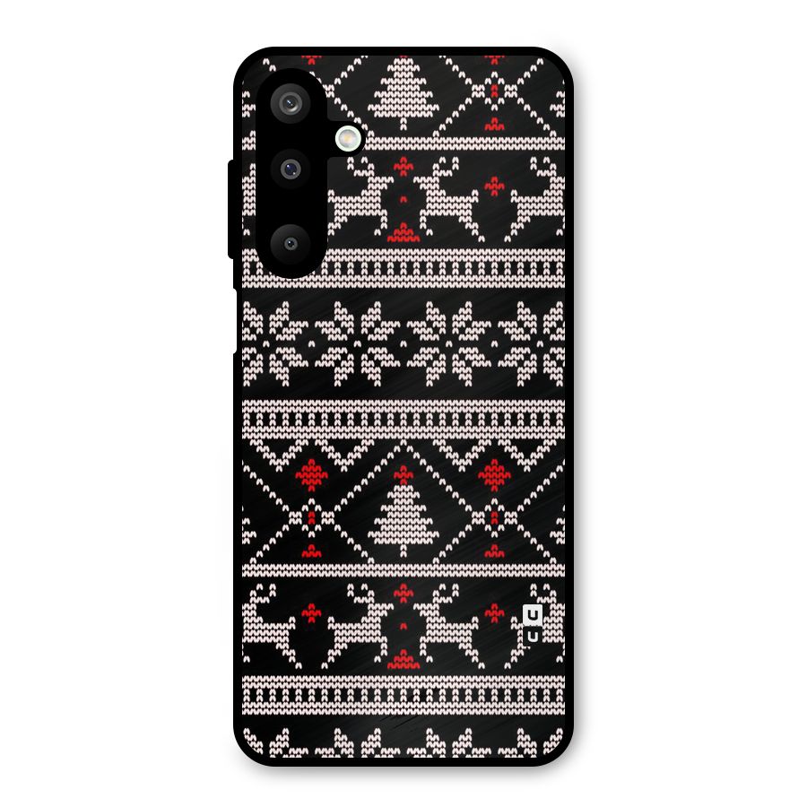 Christmas Seamless Aztec Metal Back Case for Galaxy M16