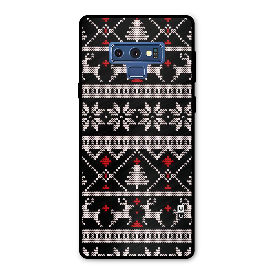 Christmas Seamless Aztec Metal Back Case for Galaxy Note 9