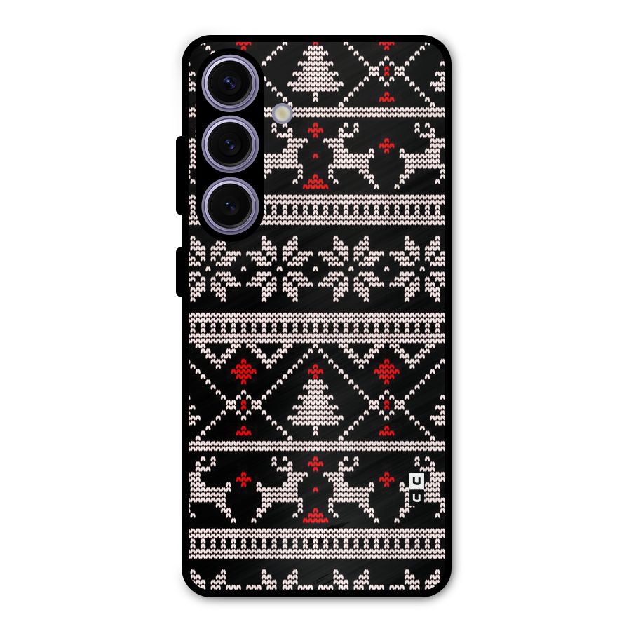 Christmas Seamless Aztec Metal Back Case for Galaxy S24
