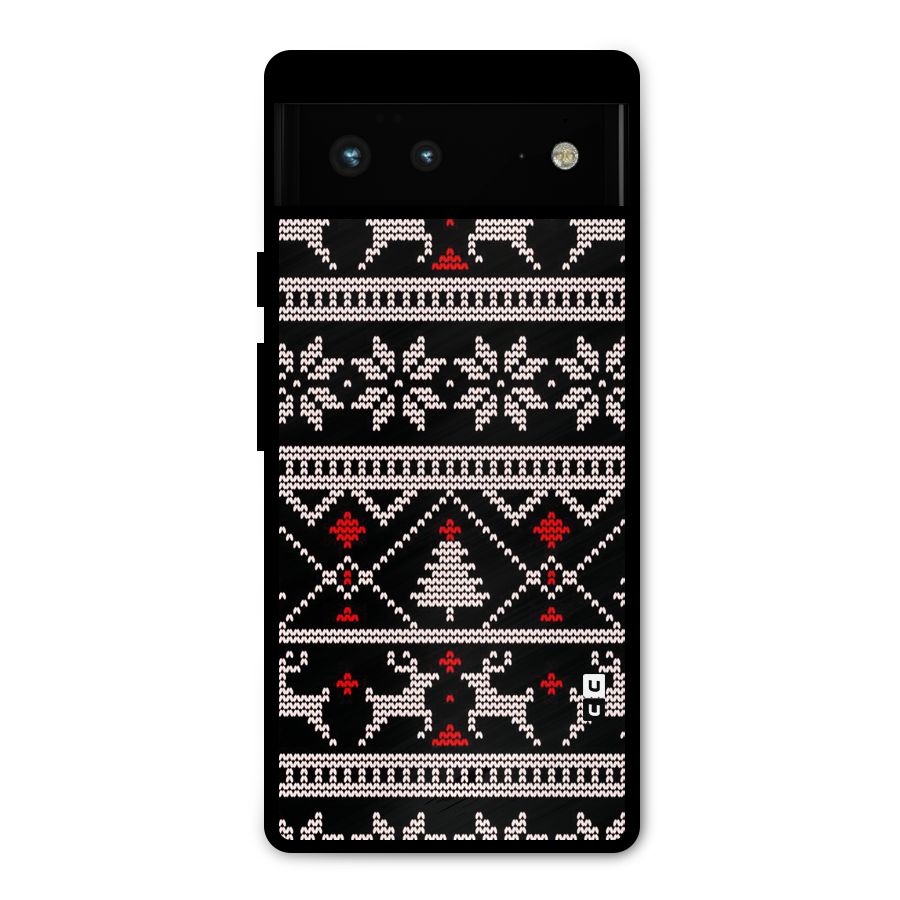Christmas Seamless Aztec Metal Back Case for Google Pixel 6