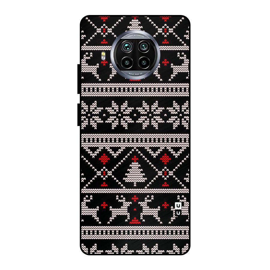 Christmas Seamless Aztec Metal Back Case for Mi 10i