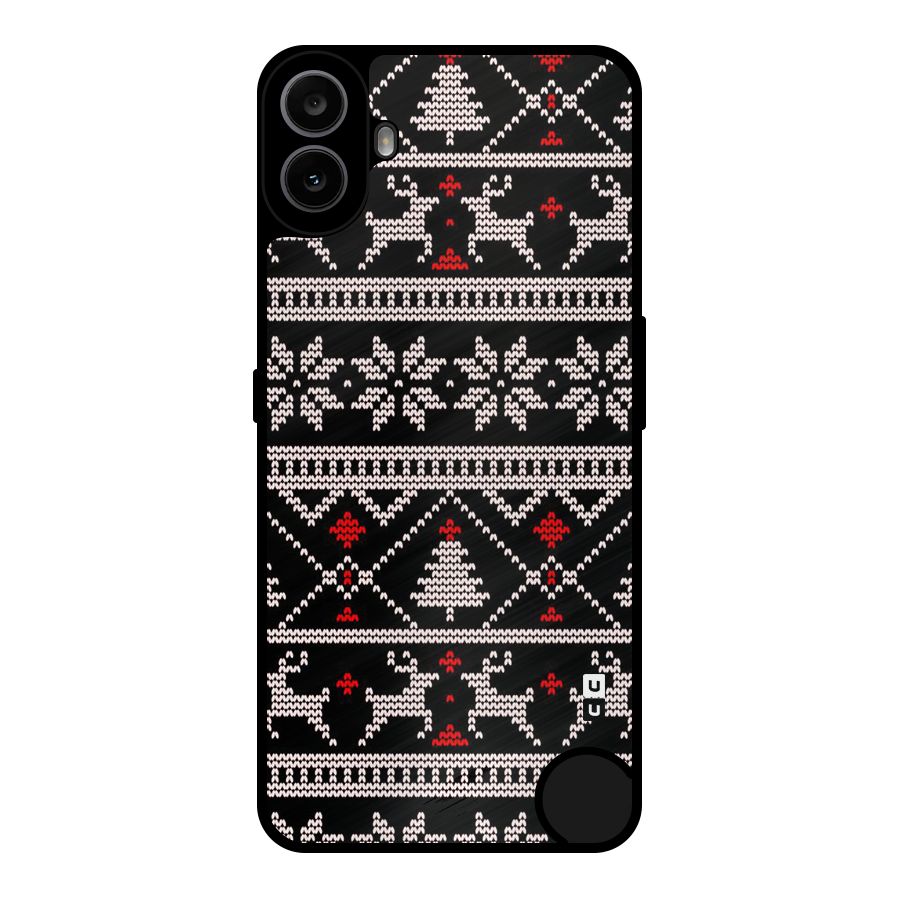 Christmas Seamless Aztec Metal Back Case for Nothing CMF Phone 1