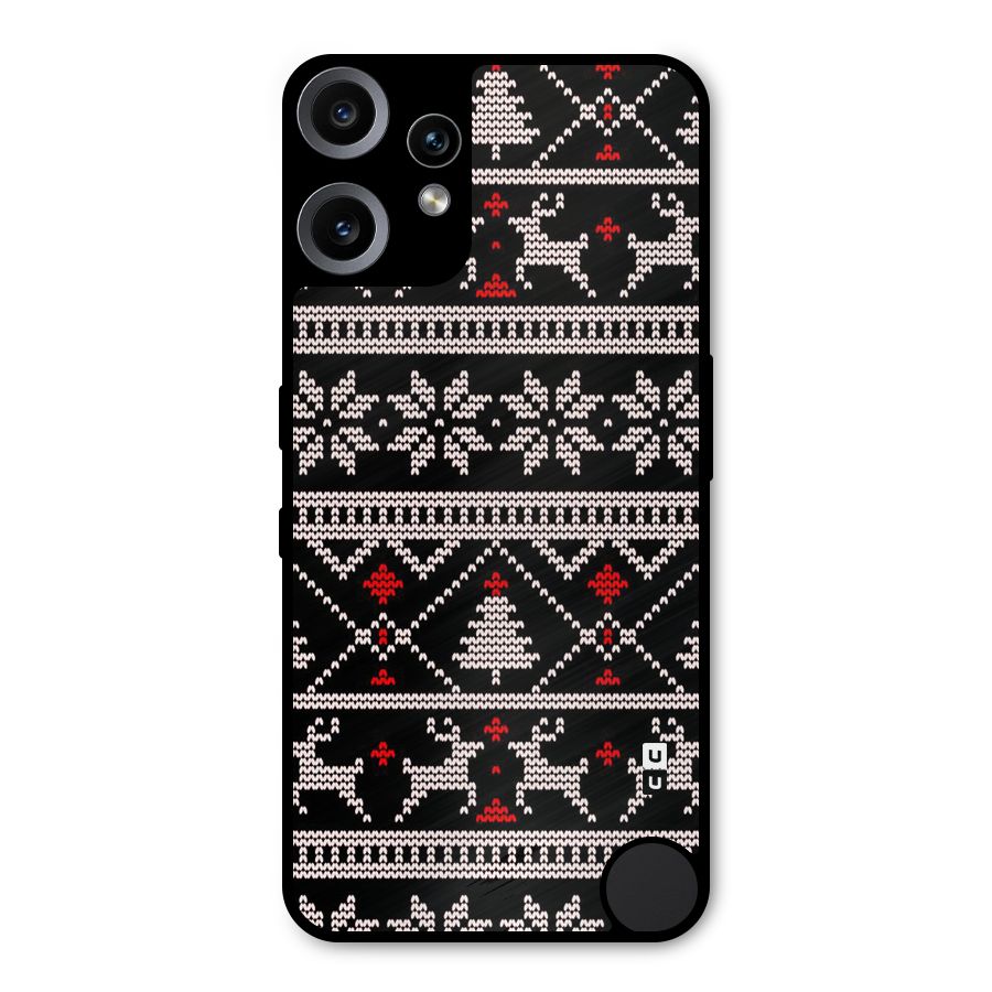 Christmas Seamless Aztec Metal Back Case for Nothing CMF Phone 2 Pro