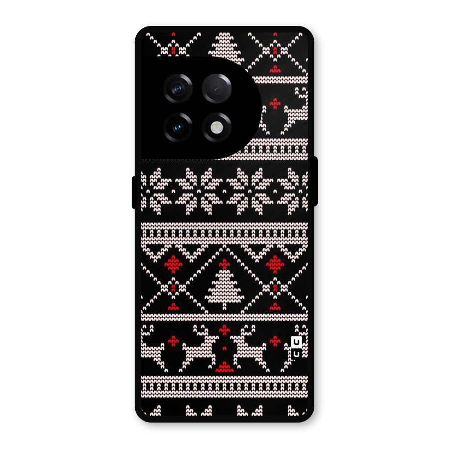 Christmas Seamless Aztec Metal Back Case for OnePlus 11R