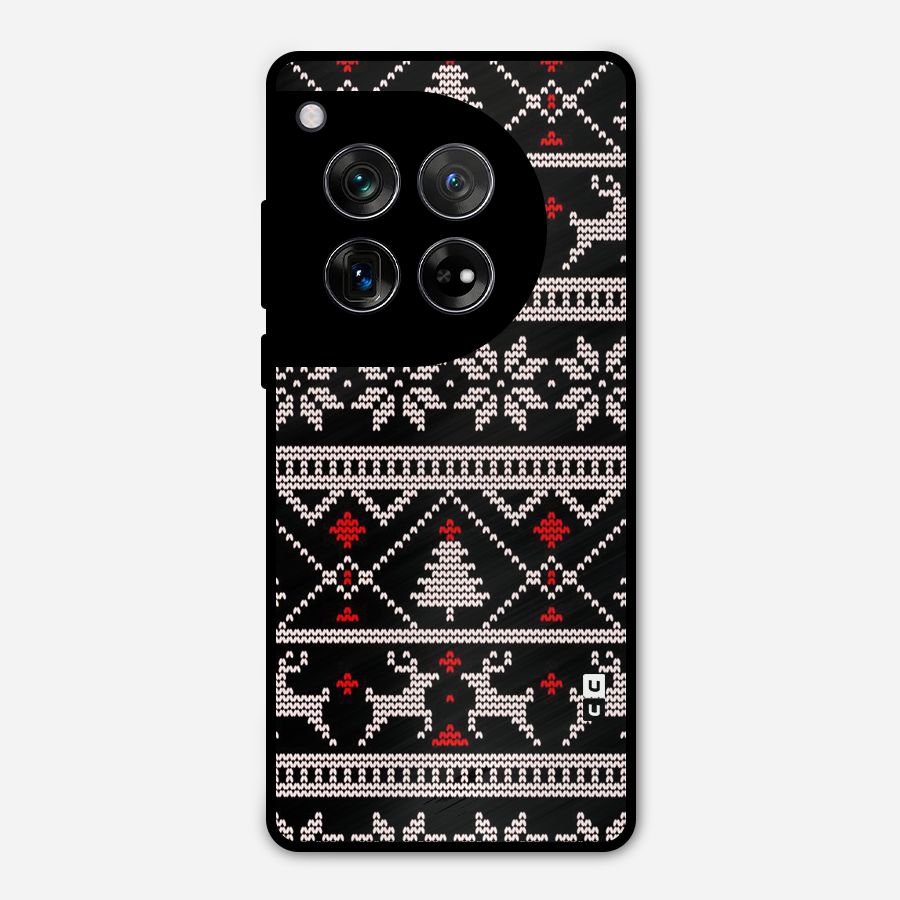 Christmas Seamless Aztec Metal Back Case for OnePlus 12