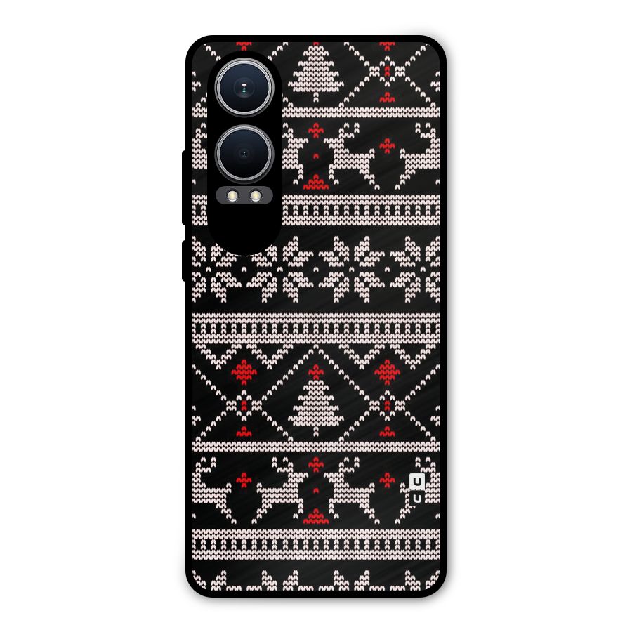Christmas Seamless Aztec Metal Back Case for OnePlus Nord CE4 Lite