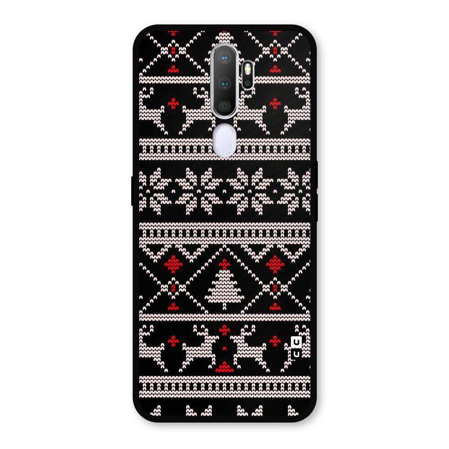 Christmas Seamless Aztec Metal Back Case for Oppo A9 (2020)