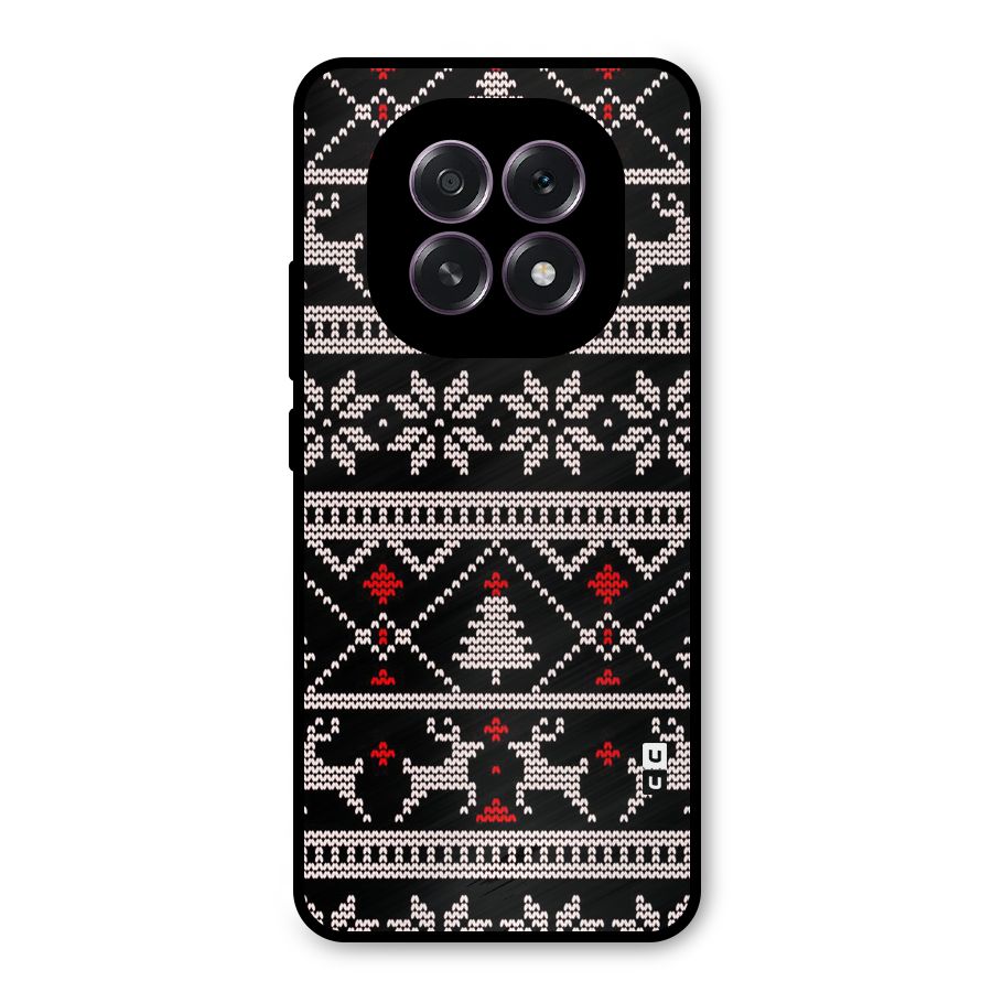 Christmas Seamless Aztec Metal Back Case for Oppo F29