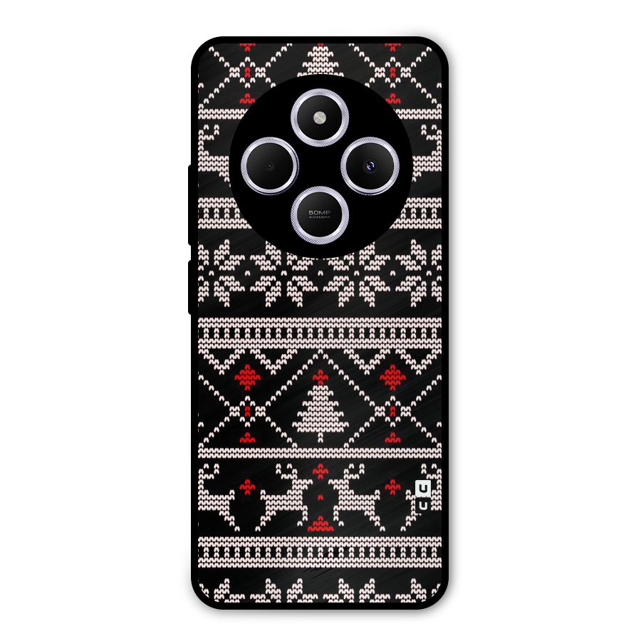 Christmas Seamless Aztec Metal Back Case for Poco C75 5G