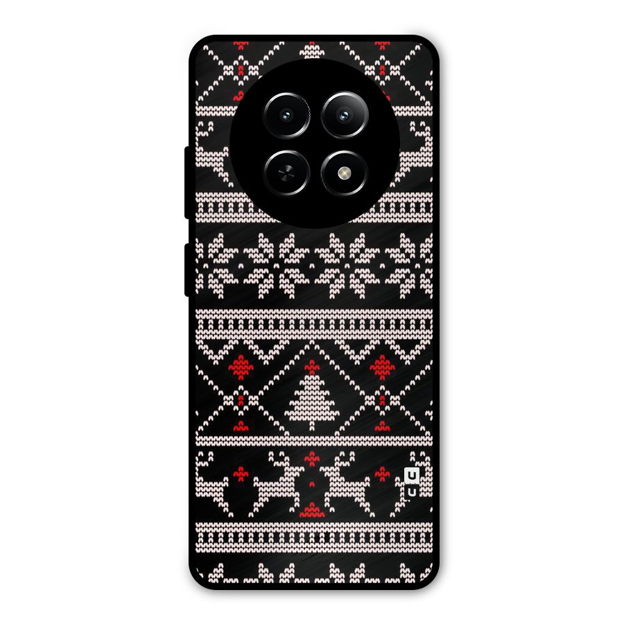 Christmas Seamless Aztec Metal Back Case for Realme 13