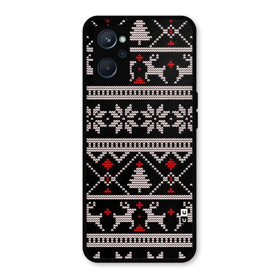 Christmas Seamless Aztec Metal Back Case for Realme 9i