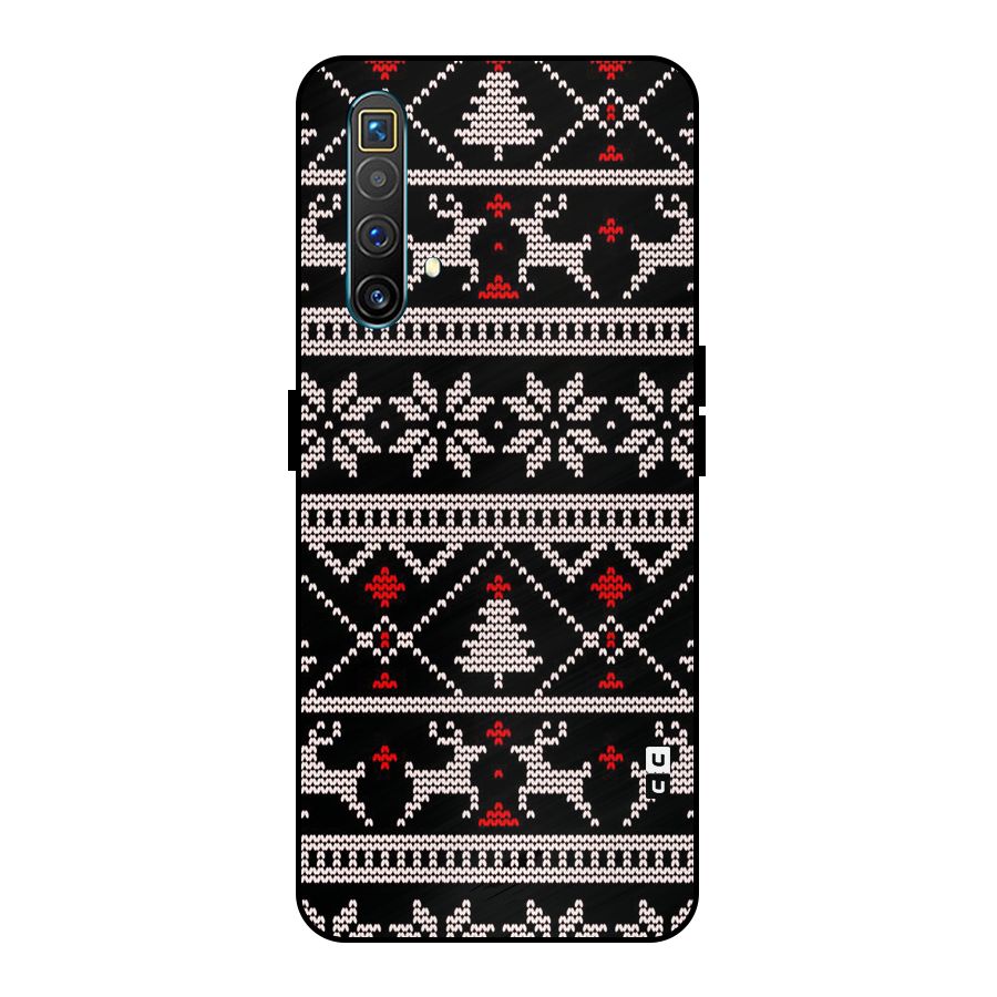 Christmas Seamless Aztec Metal Back Case for Realme X3