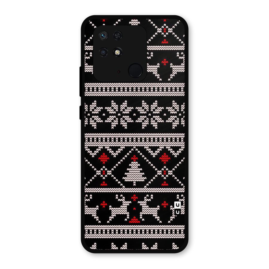 Christmas Seamless Aztec Metal Back Case for Redmi 10