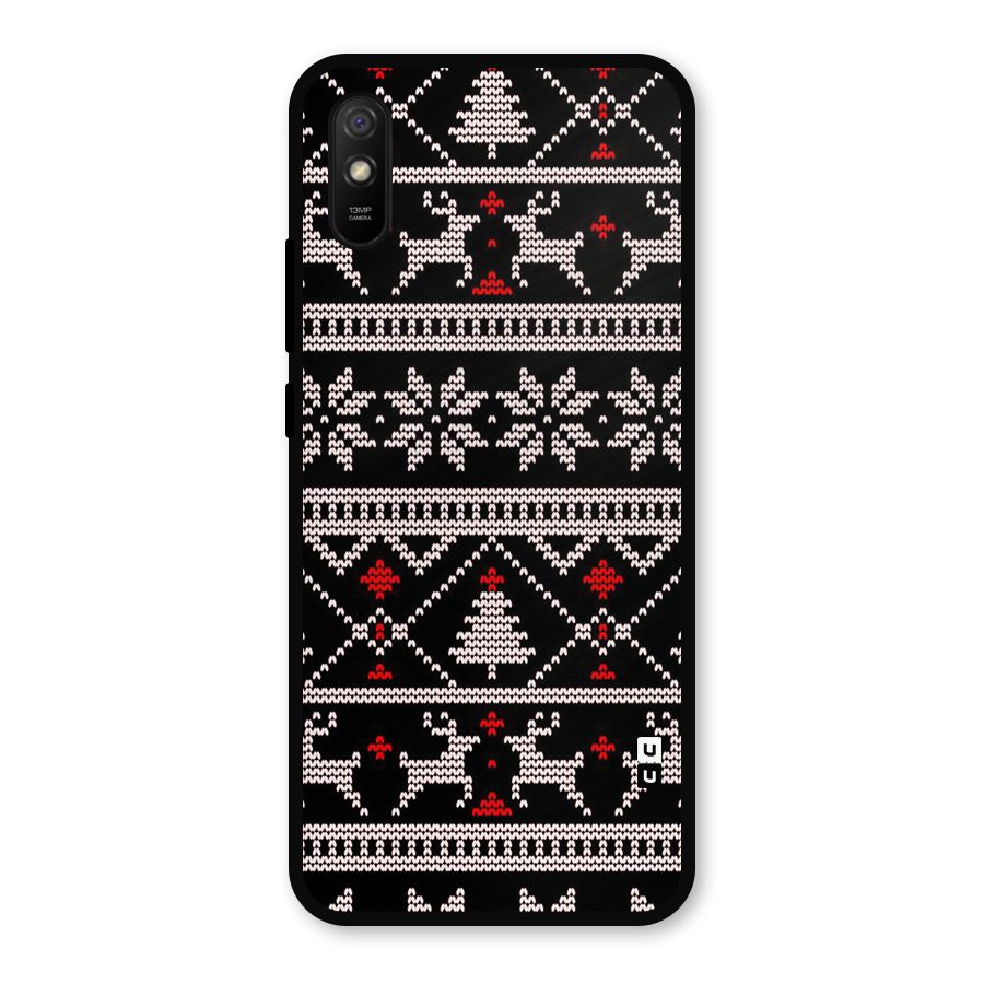 Christmas Seamless Aztec Metal Back Case for Redmi 9a