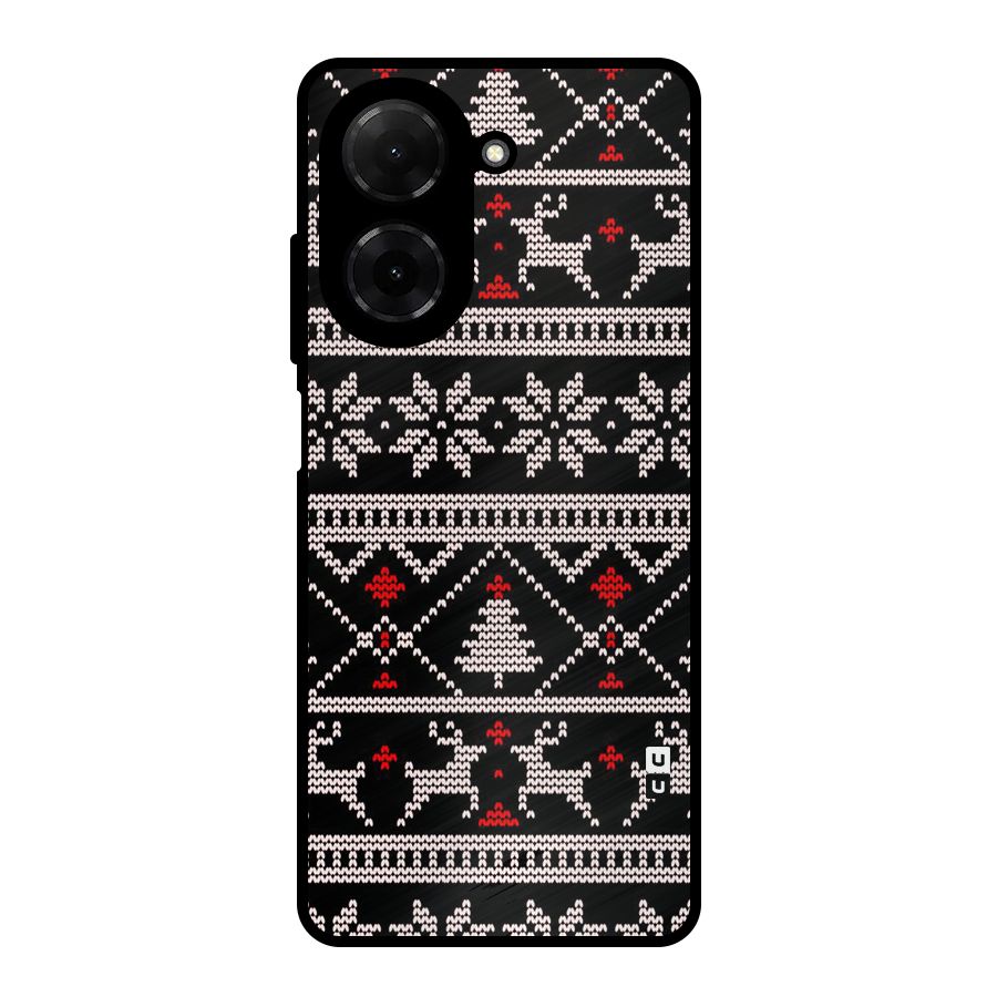 Christmas Seamless Aztec Metal Back Case for Redmi A5 4G