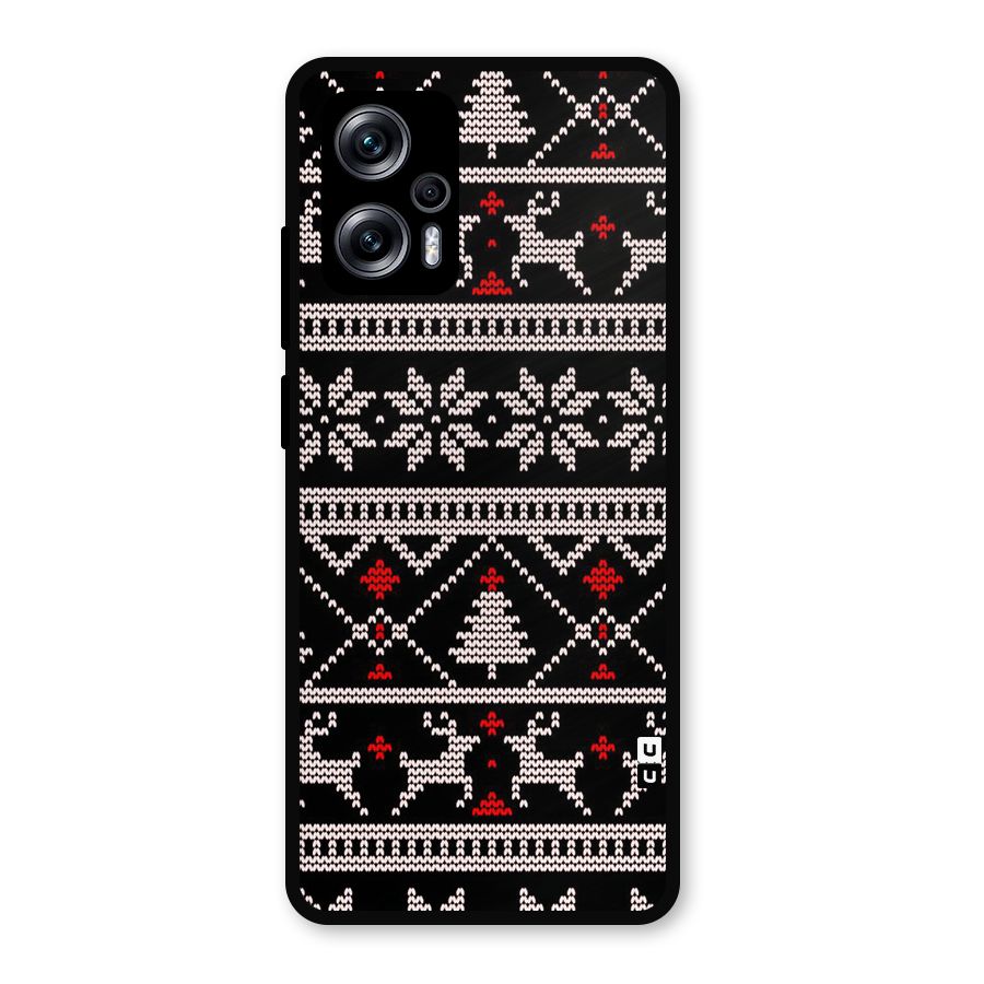 Christmas Seamless Aztec Metal Back Case for Redmi K50i
