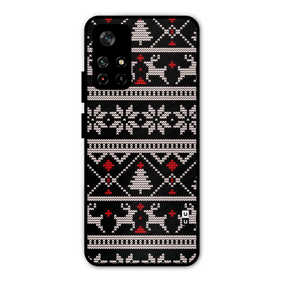 Christmas Seamless Aztec Metal Back Case for Redmi Note 11T 5G