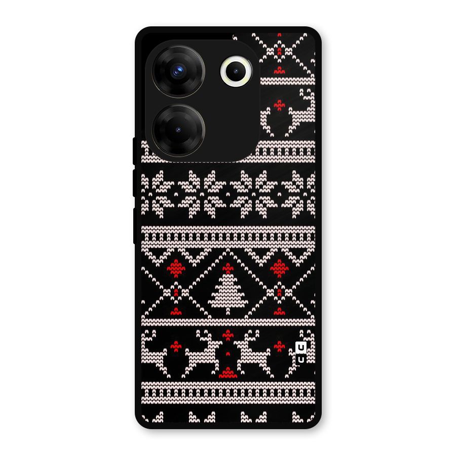 Christmas Seamless Aztec Metal Back Case for Tecno Camon 20